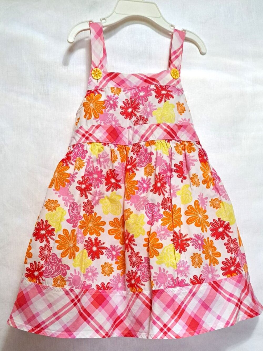 ZOEY GIRL Sundress Size 4T Flower Print Cotton Vintage